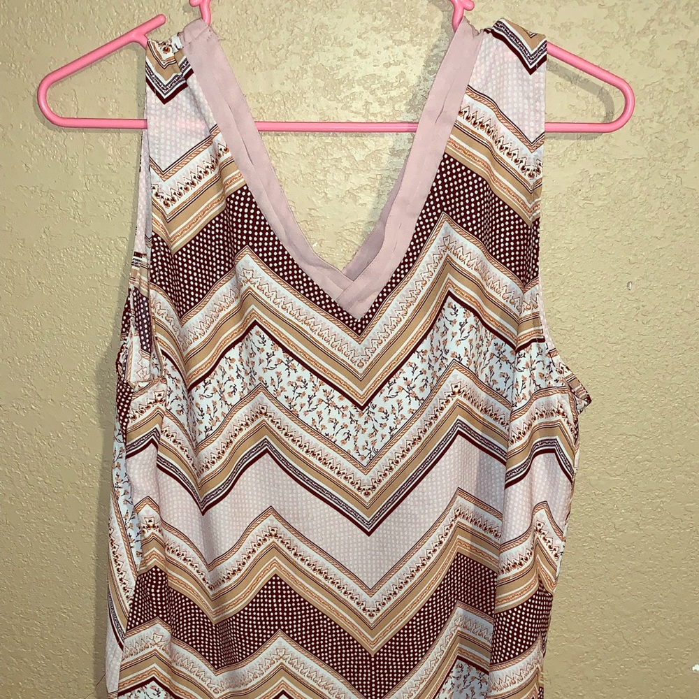 Pink Chevron Blouse